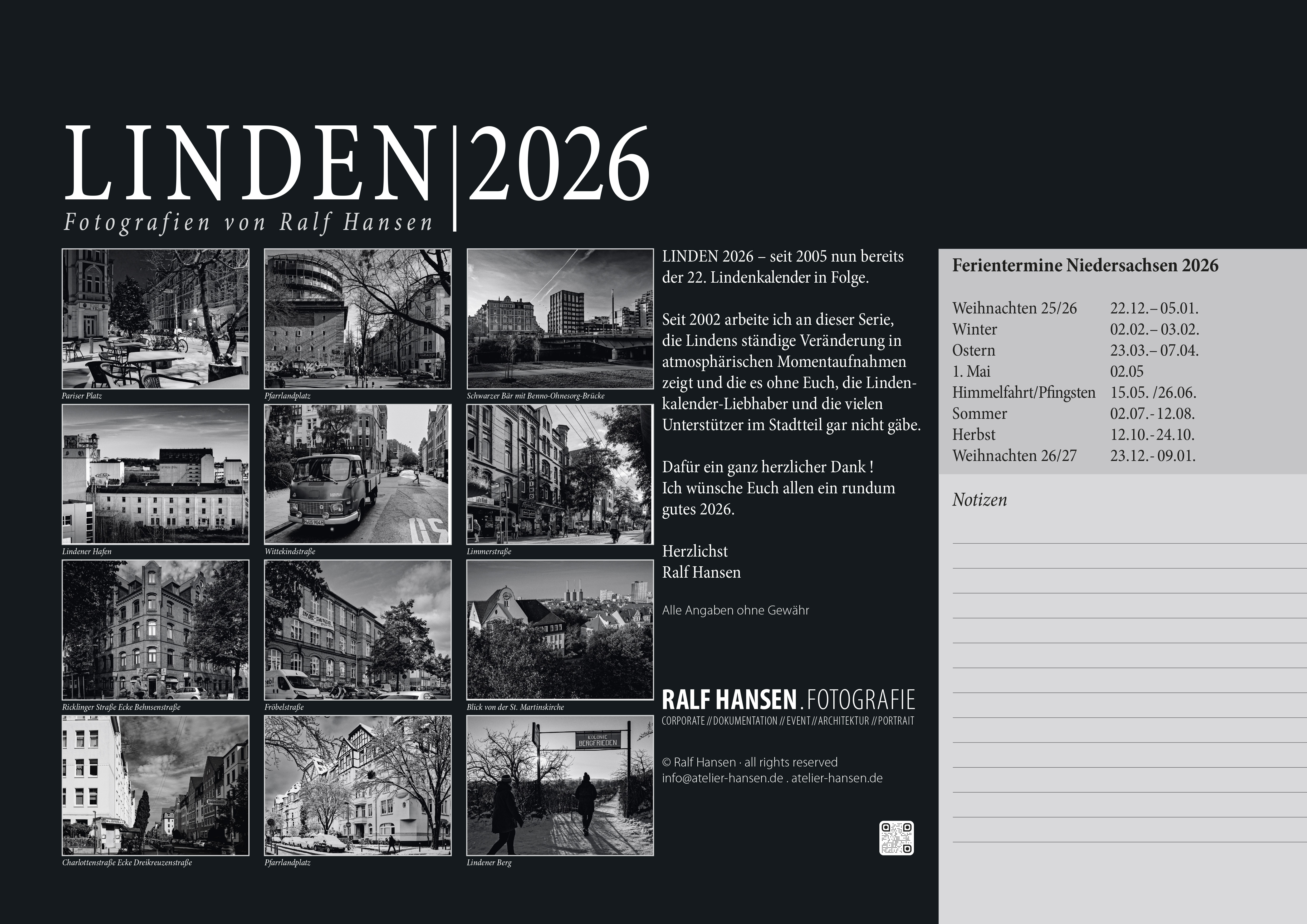 Linden Kalender 2026 Übersicht